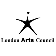 London Arts Council logo. A stylized start that looks like a person with their arms and legs outstretched.
