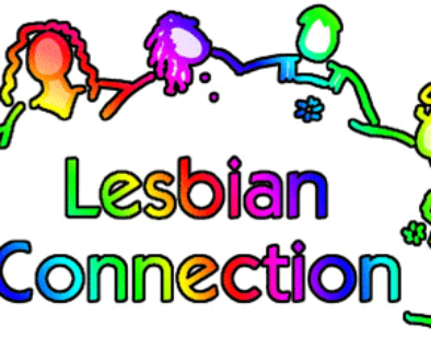 LesbianConnection RainbowBlackBorder Clear