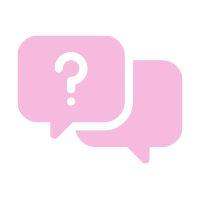 A speech bubble with a question mark in it. Questions or comments
